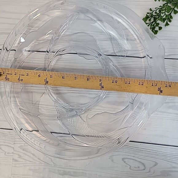 Mikasa Calla Lilly Clear Glass Serving Plate 14" Round - Picture 7 of 7